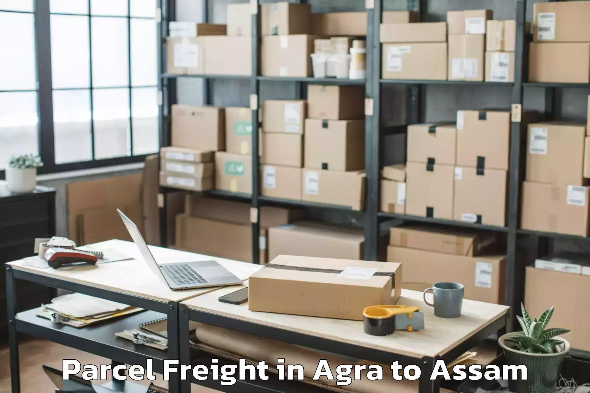 Book Your Agra to Kampur Town Parcel Freight Today